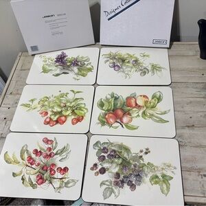 ❤️Jason of New Zealand Redoute Fruit Placemat Set (6)